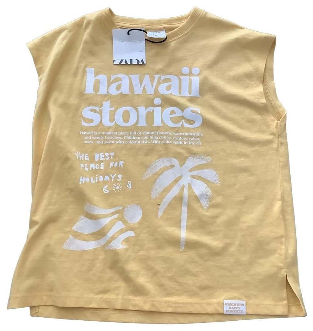 Zara Yellow Graphic T-Shirt Size 9-10 Cm 140